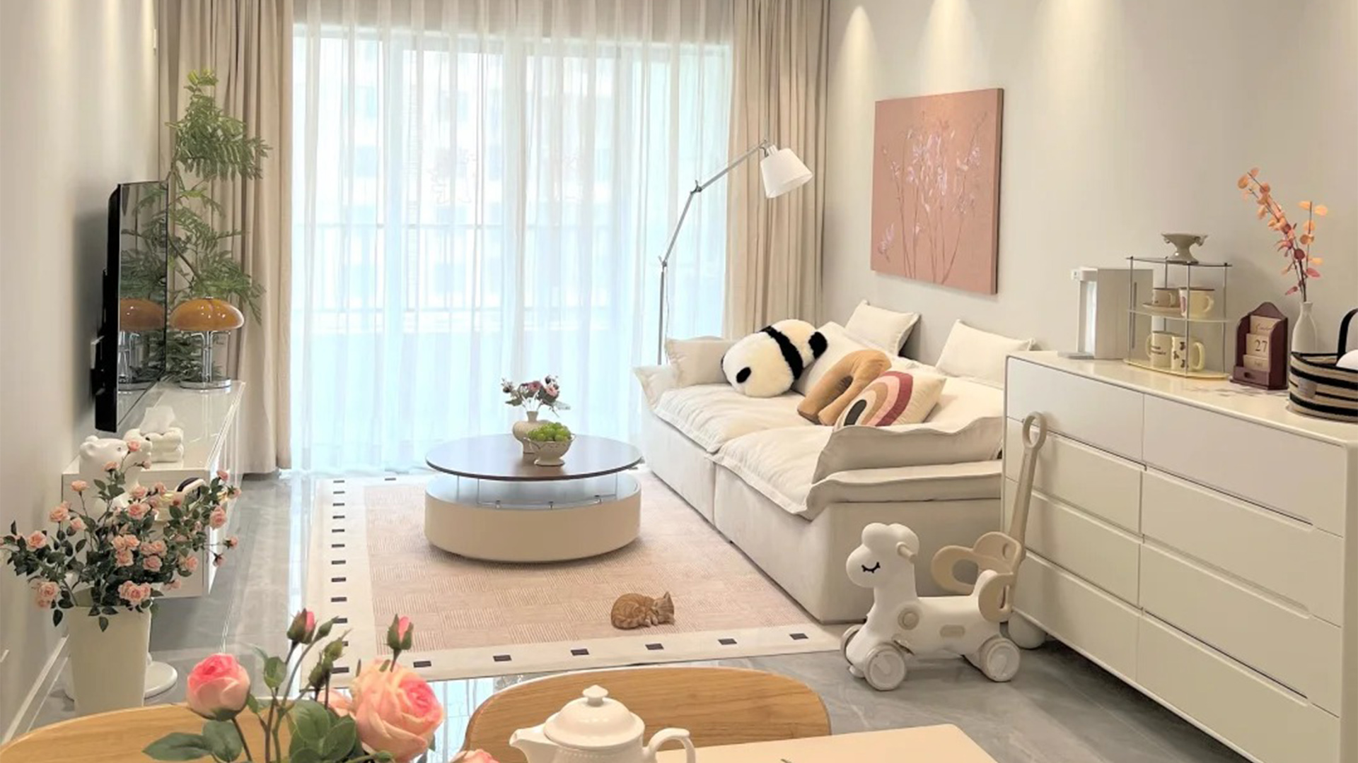 80平奶油風小窩，溫柔治愈空間速寫